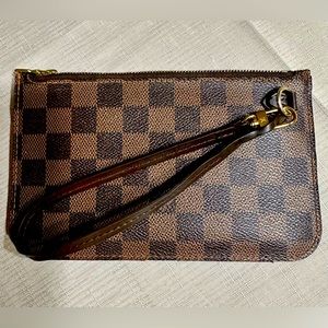 Authentic LOUIS VUITTON Vuitton Damier Ebene Neverfull Pochette